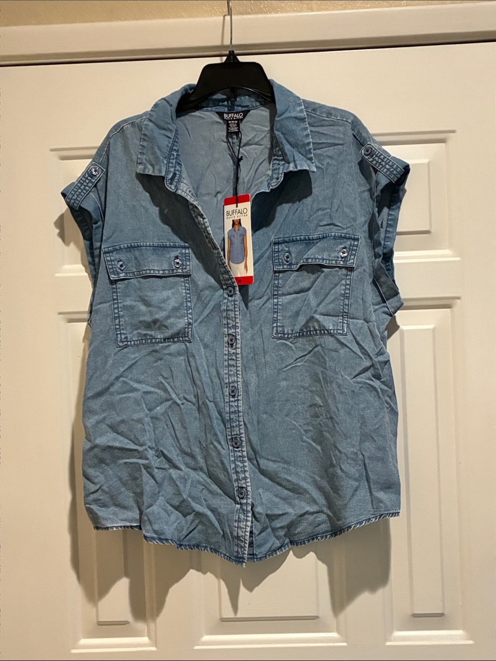 Buffalo Light Wash Chambray Button-Up Shirt